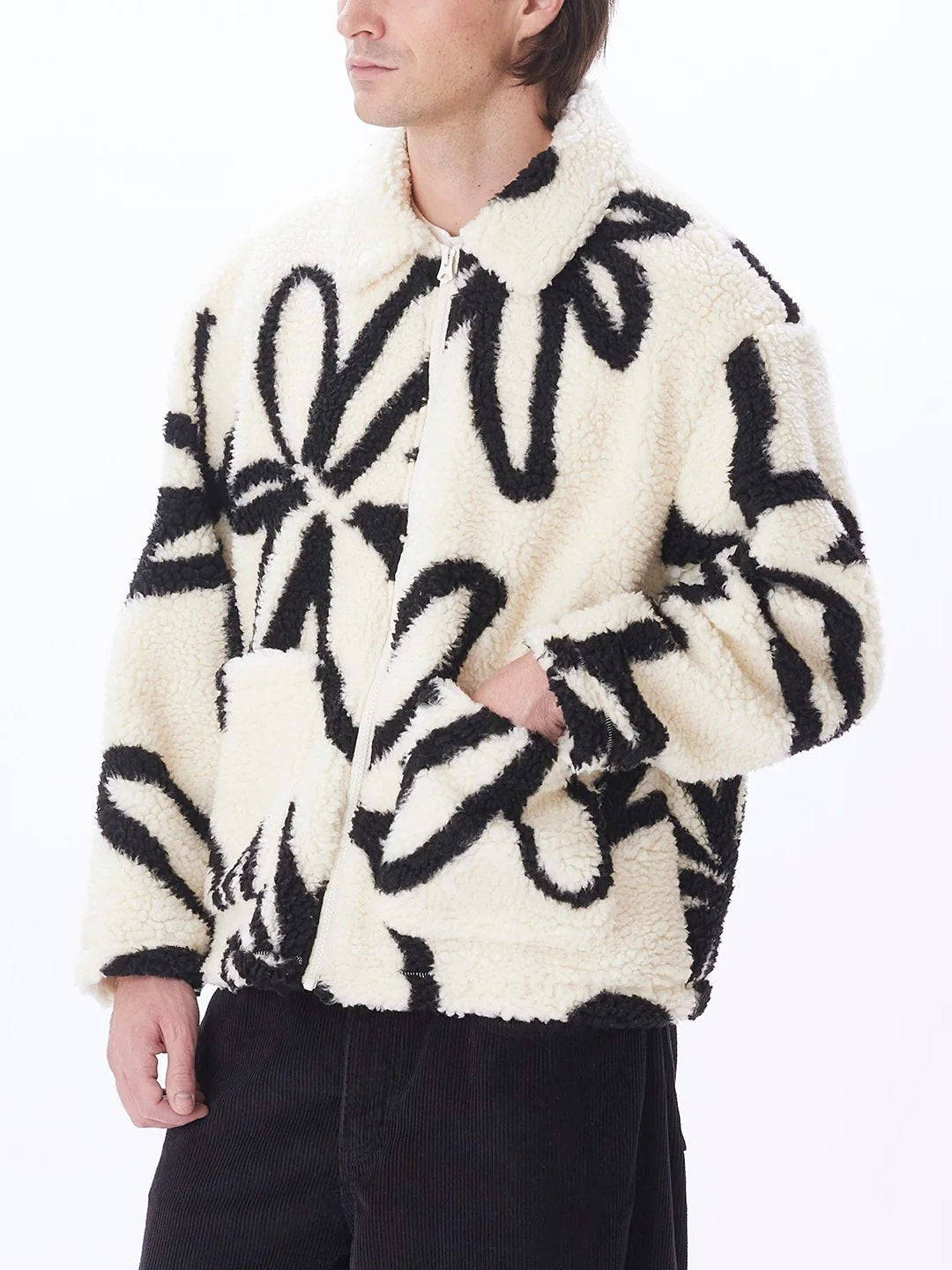 OBEY PORTIONS SHERPA JACKET UNBLEACHED MULTI