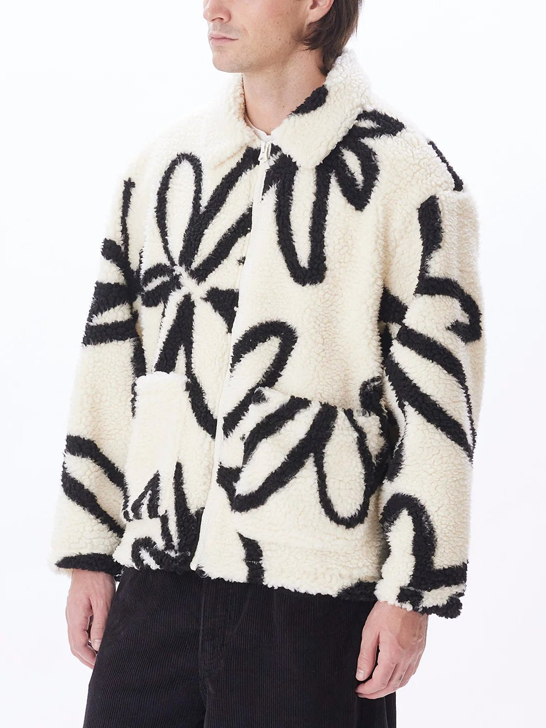 OBEY PORTIONS SHERPA JACKET UNBLEACHED MULTI