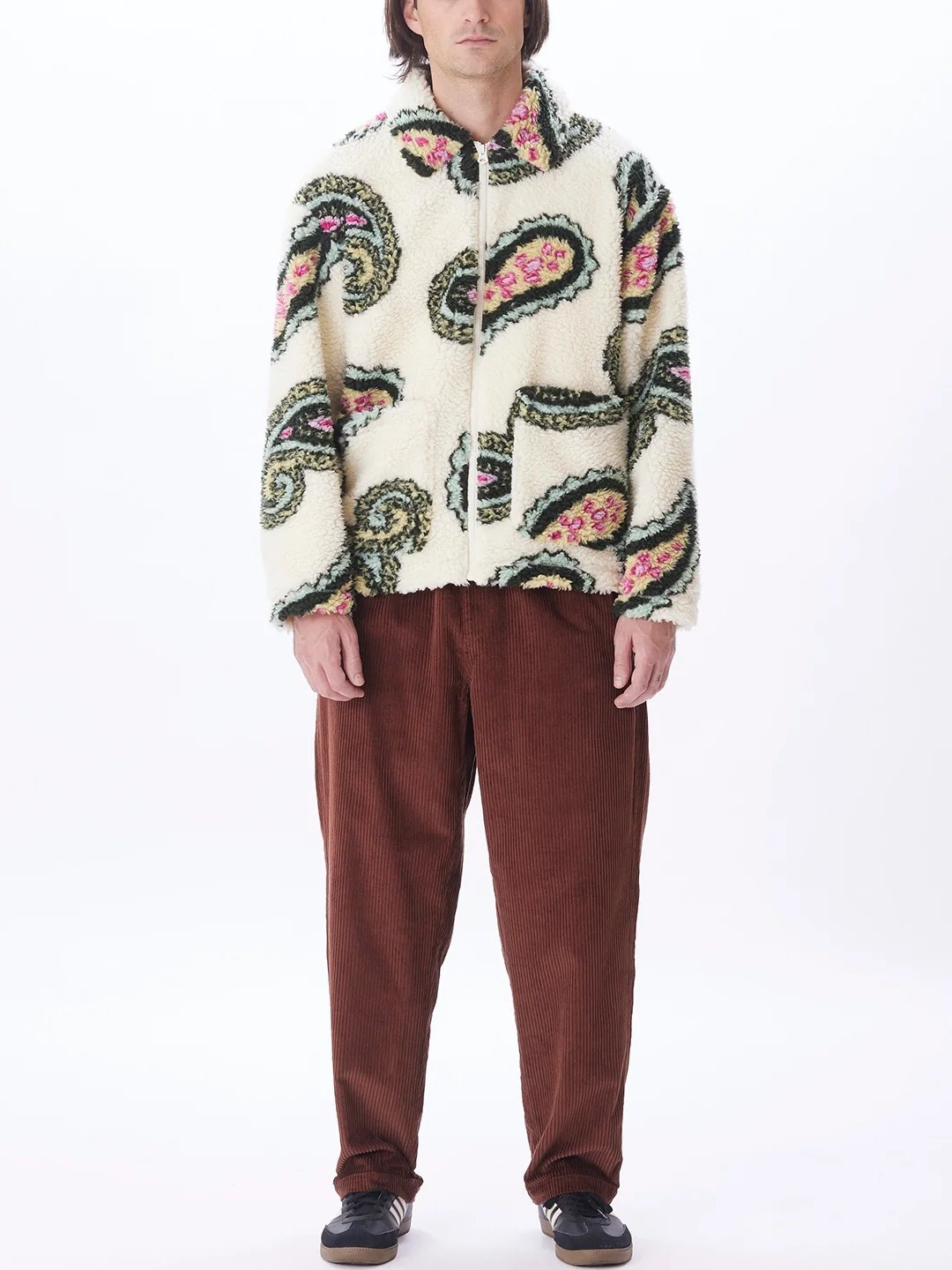 OBEY PAISLEY SHERPA JACKET UNBLEACHED MULTI