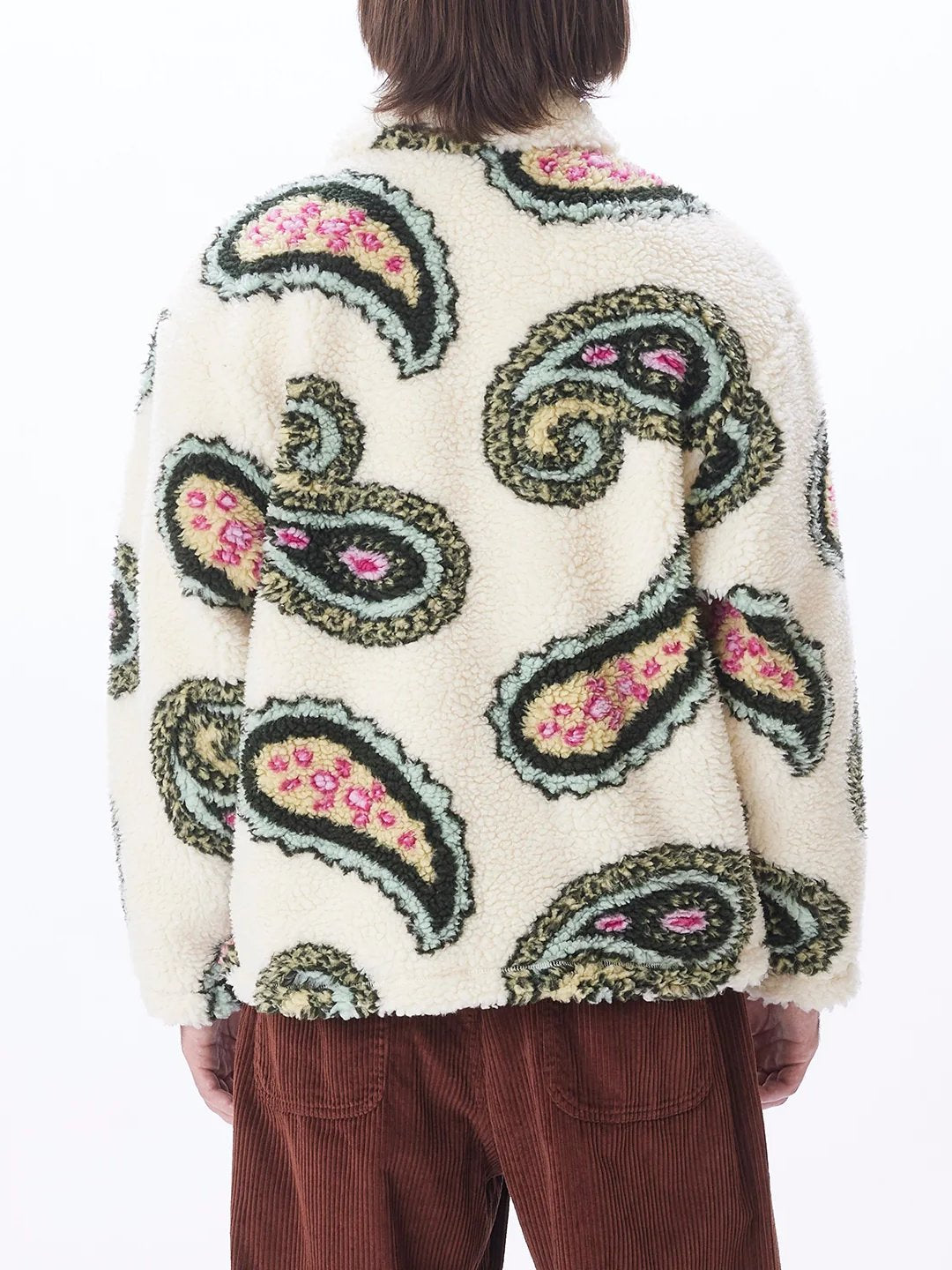 OBEY PAISLEY SHERPA JACKET UNBLEACHED MULTI 