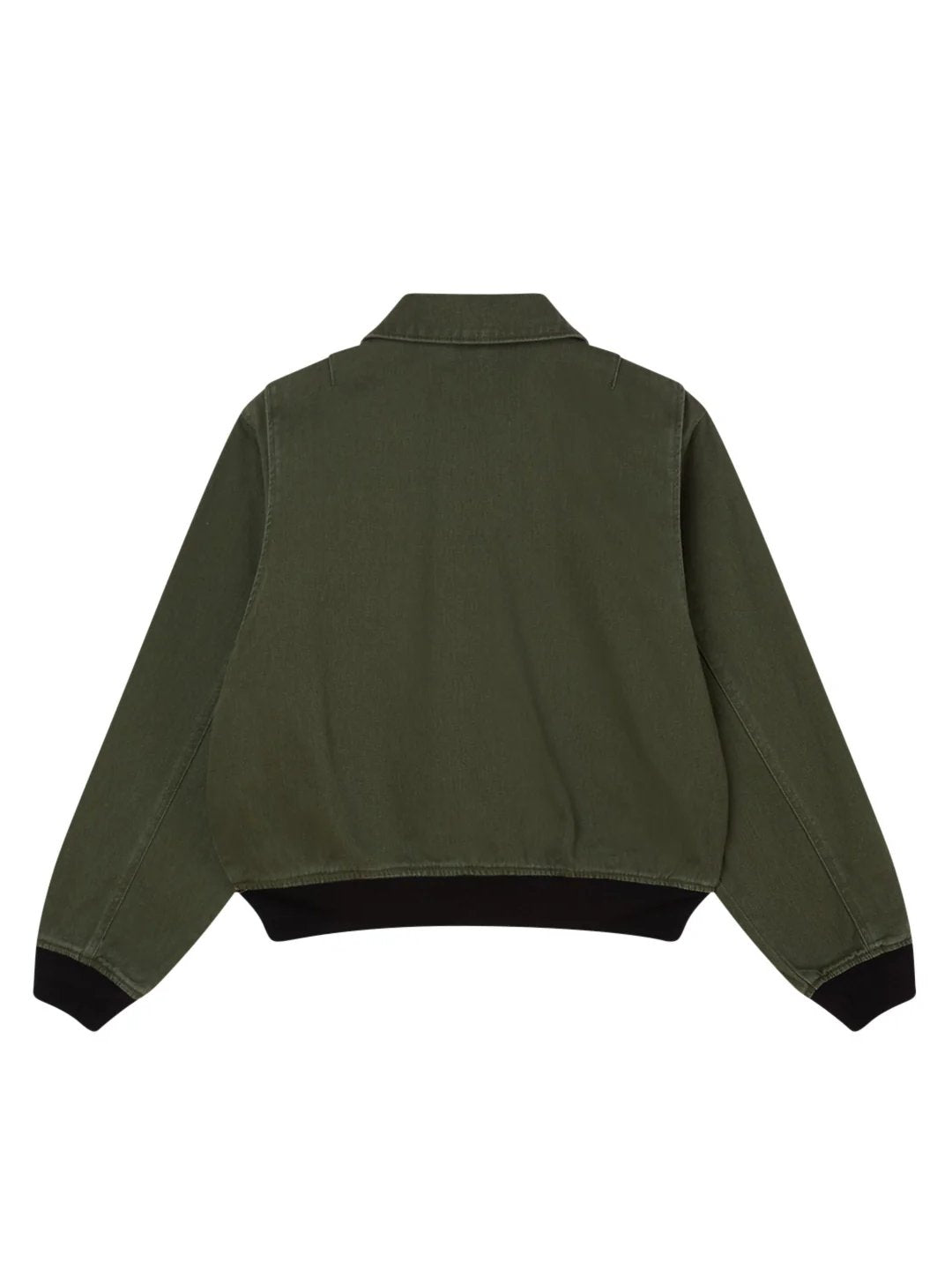 OBEY DENIM CWU JACKET KOMBU GREEN FADED WASH