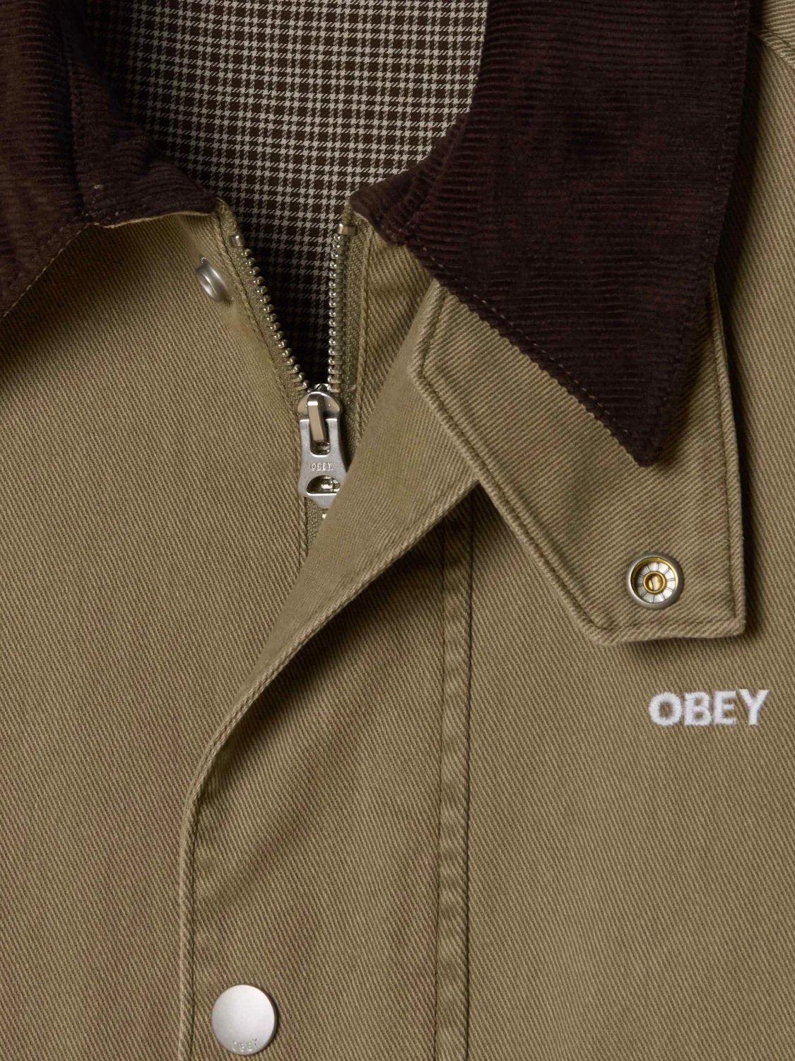 OBEY CADEN WORK JACKET MERMAID FADED WASH