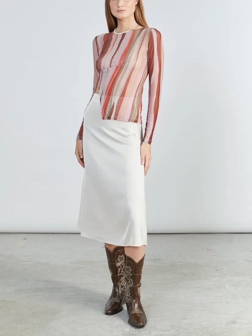 24COLOURS SAMANTHA L/S TOP RUST