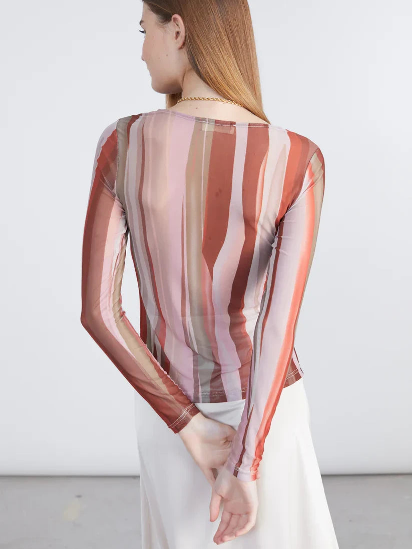 24COLOURS SAMANTHA L/S TOP RUST