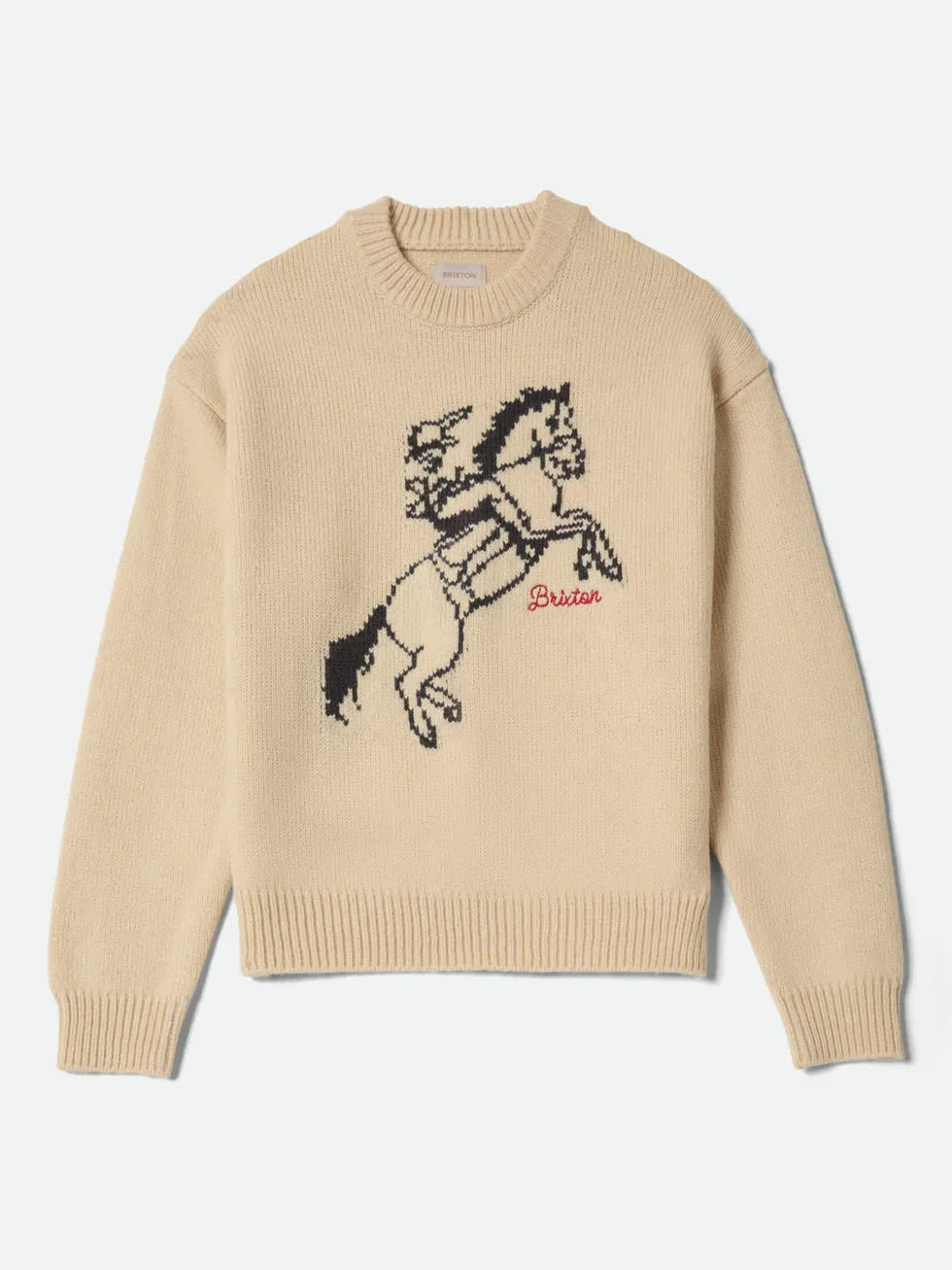 BRIXTON RANCHING CLUB CREW SWEATER WHITECAP