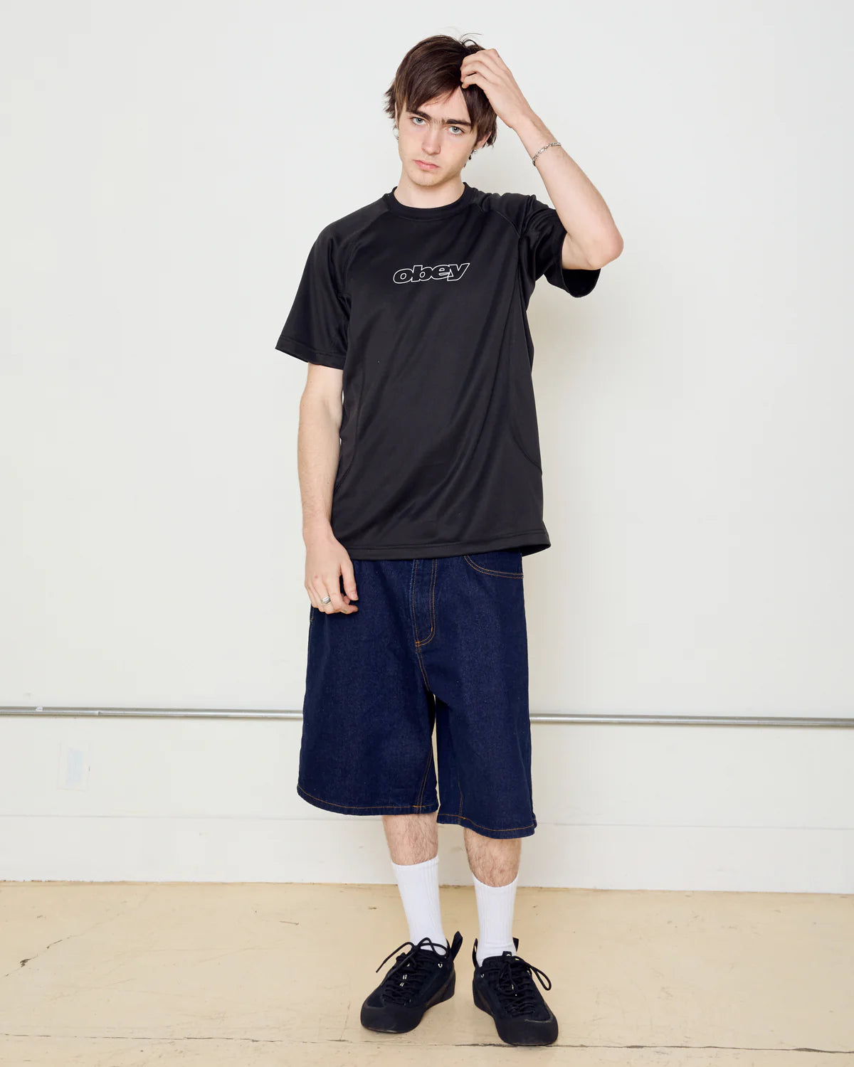 OBEY RUNNER ACTIVE TOP BLACK