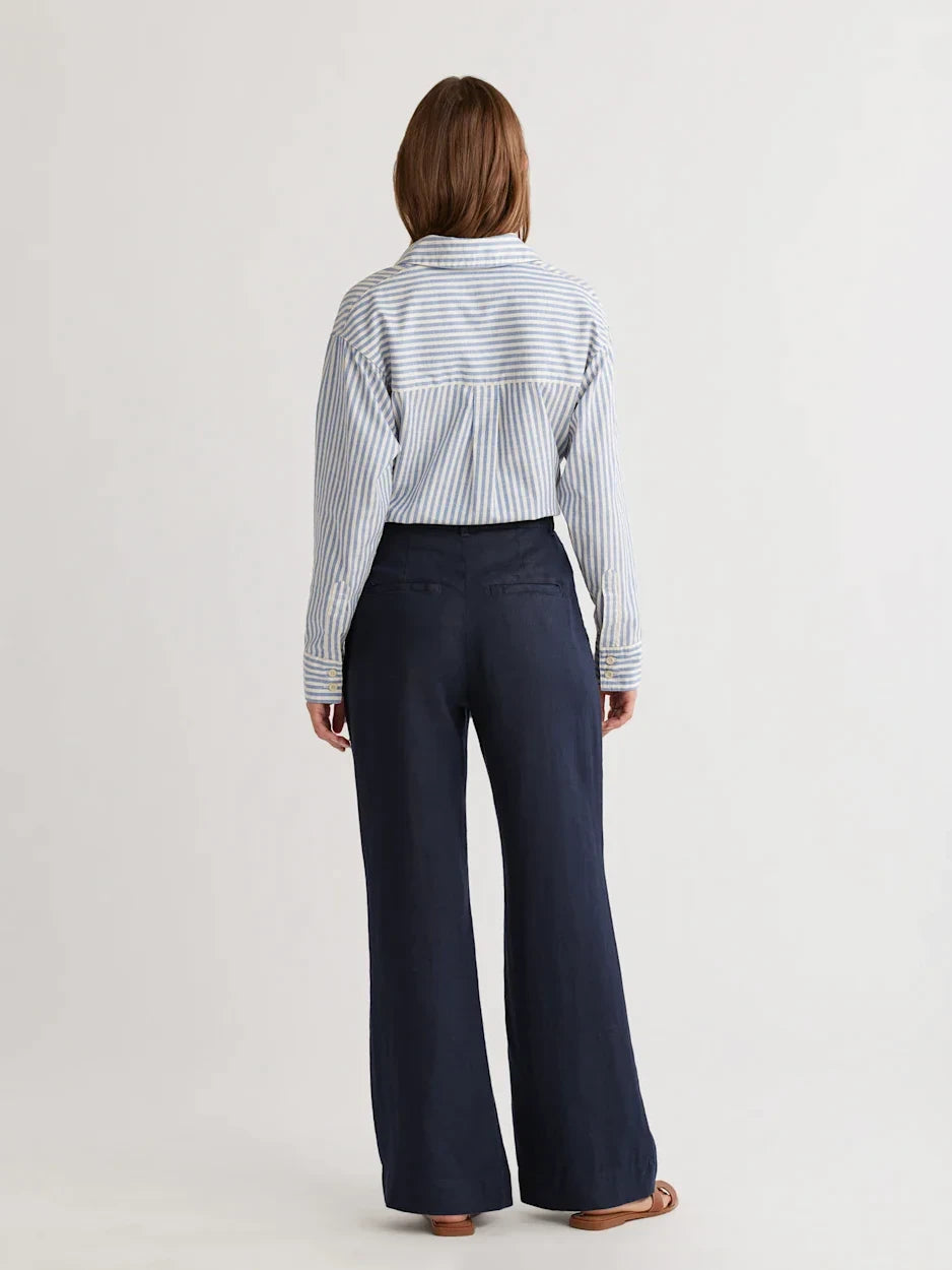 PENDLETON BIRCH BAY LINEN TROUSER PANT NAVY