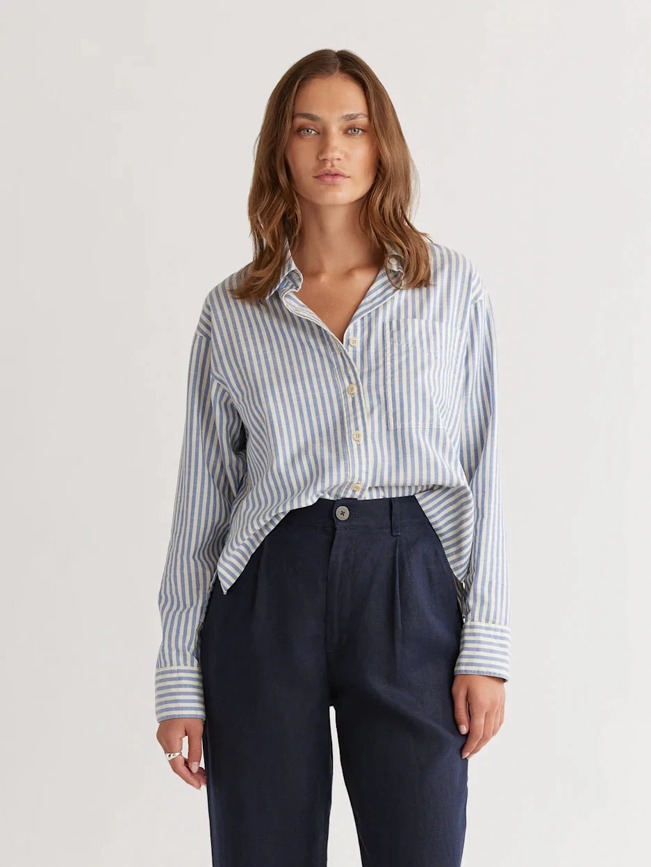 PENDLETON BIRCH BAY LINEN TROUSER PANT NAVY