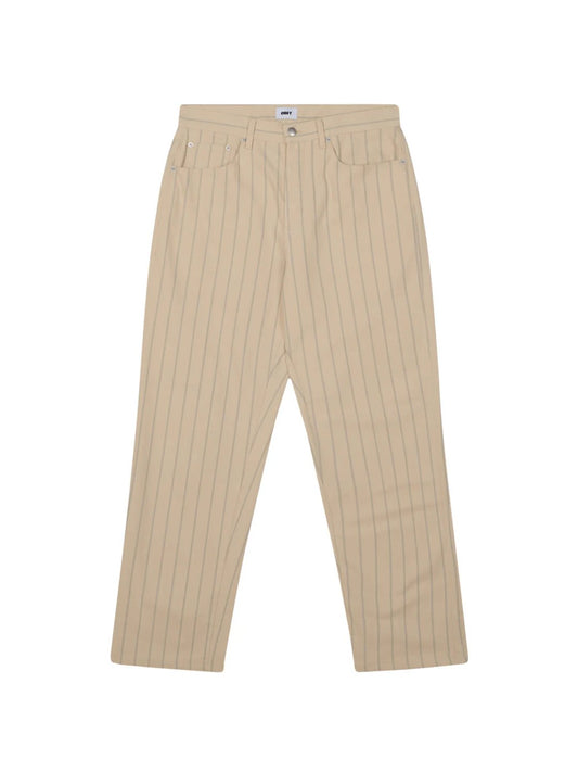 OBEY CLASSIC BAGGY STRIPE DENIM PANT PELICAN MULTI