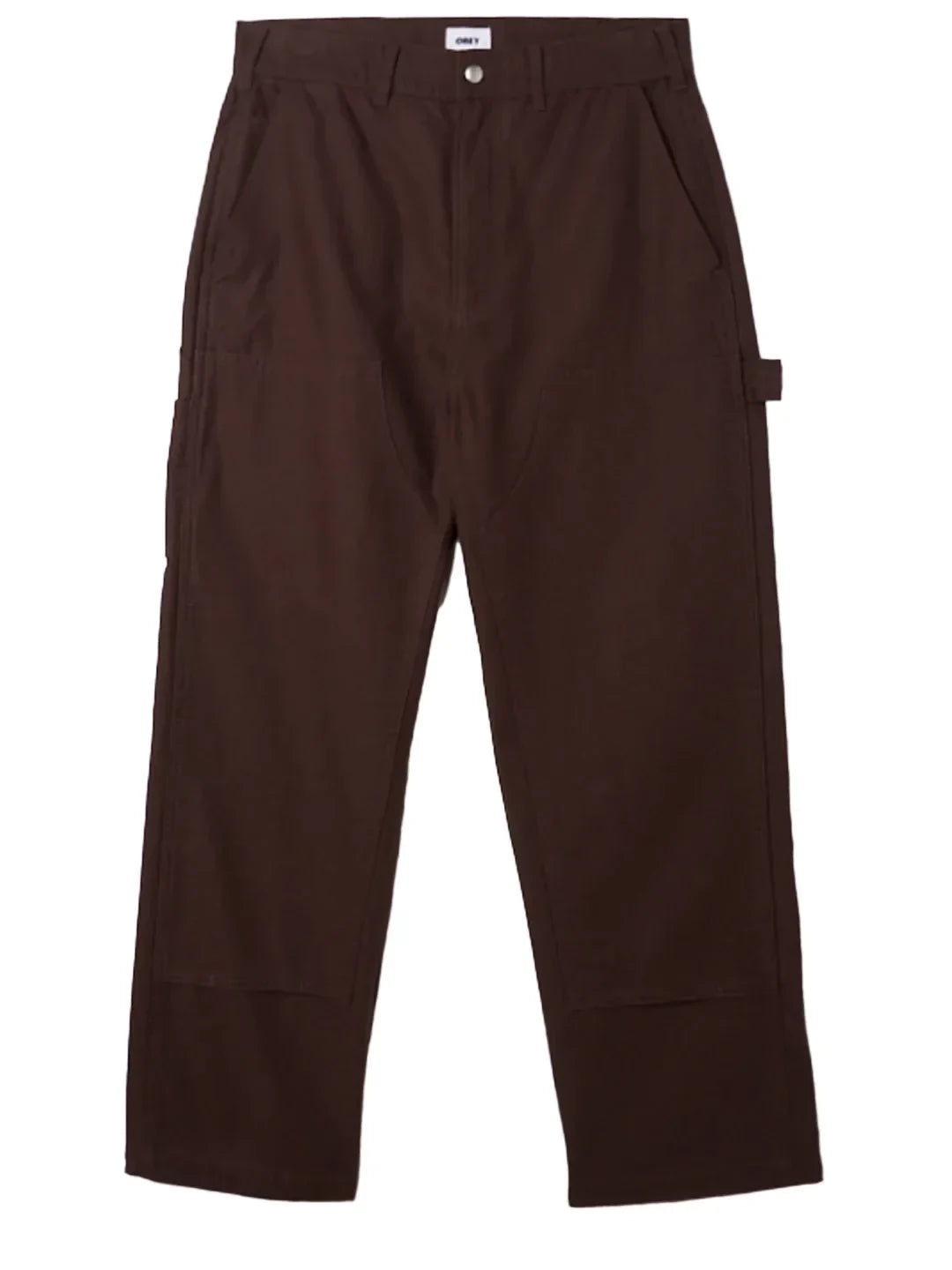 OBEY BIG TIMER TWILL DBL KNEE PANT JAVA BROWN