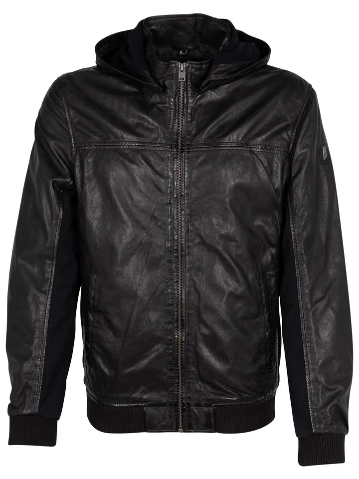 MAURITIUS SALERNO LEATHER HOOD BLACK