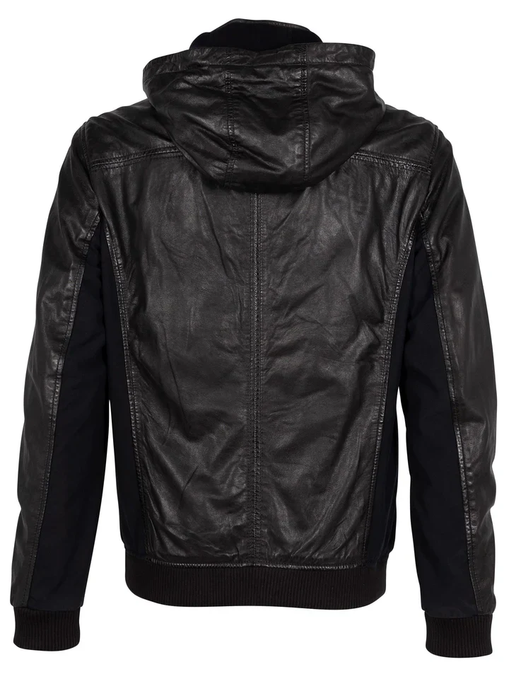 MAURITIUS SALERNO LEATHER HOOD BLACK