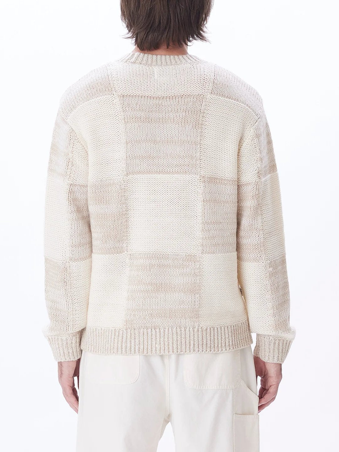 OBEY DOMINIC SWEATER SILVER GREY MULTI