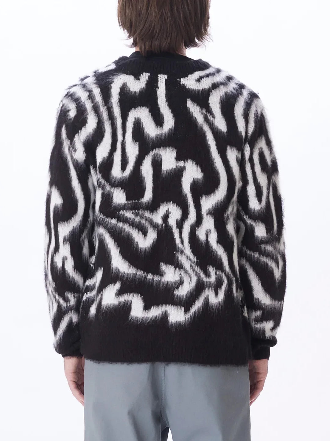 OBEY PALLY CARDIGAN BLACK MULTI