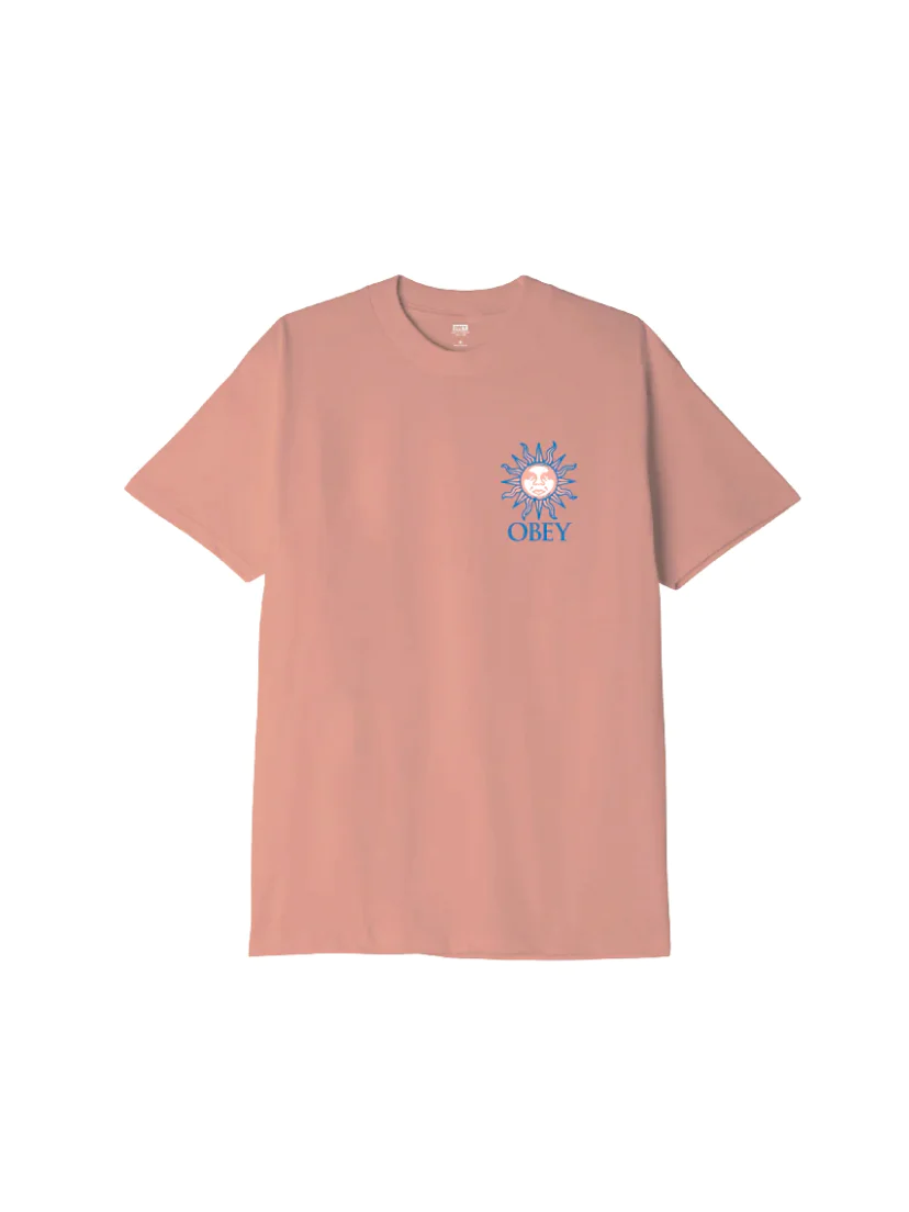 OBEY SUN STAR TEE PIGMENT SUNSET CORAL