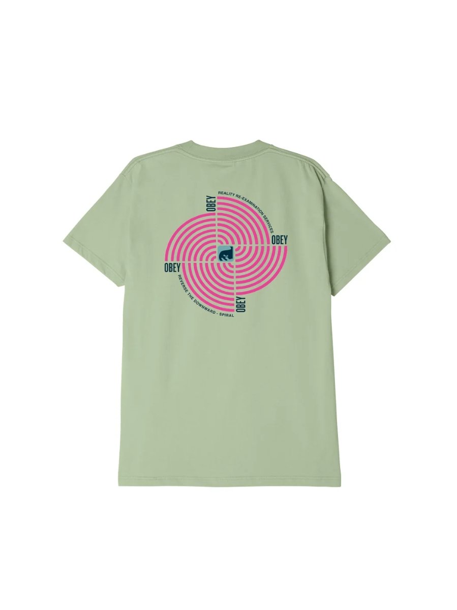 OBEY DOWNWARD SPIRAL TEE CUCUMBER