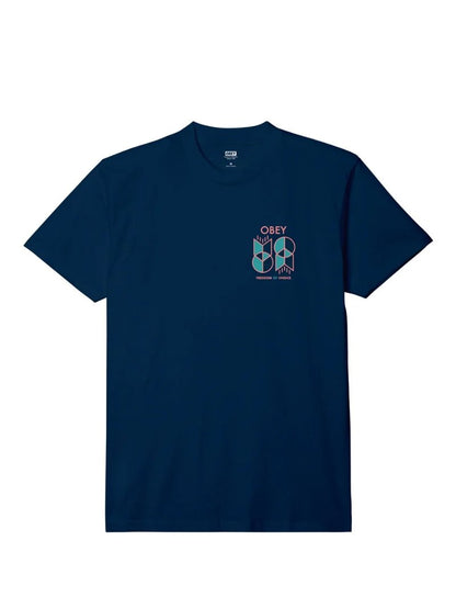 OBEY FREEDOM OF CHOICE T-SHIRT NAVY