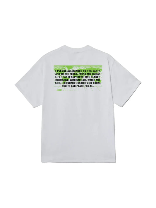 OBEY PLEDGE ALLEGIANCE T-SHIRT WHITE