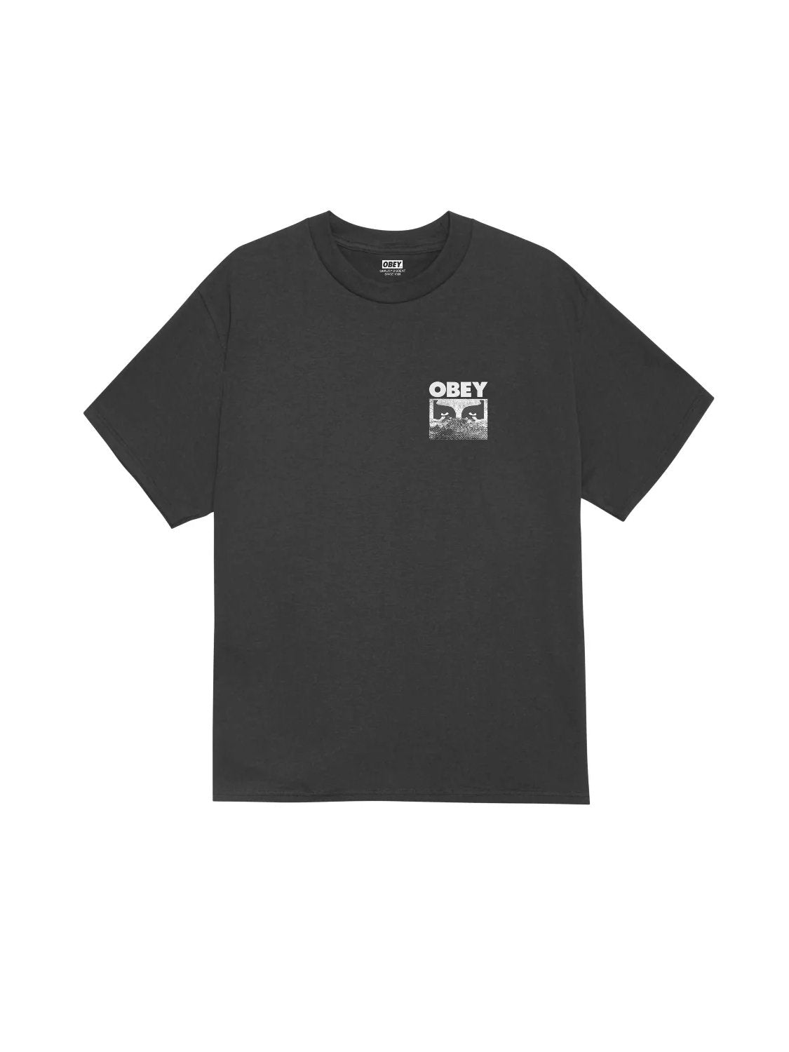 OBEY IN A DIFFERENT PLACE T-SHIRT VINTAGE BLACK