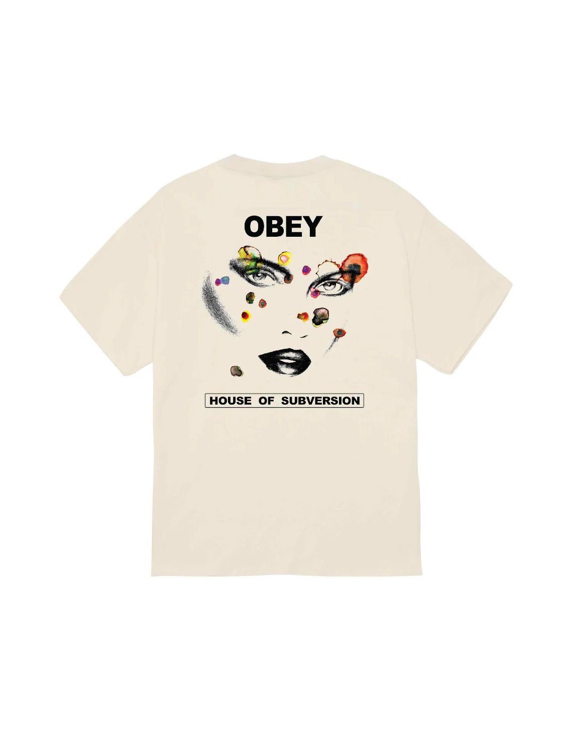 OBEY FACE OF SUBVERSION T-SHIRT CREAM