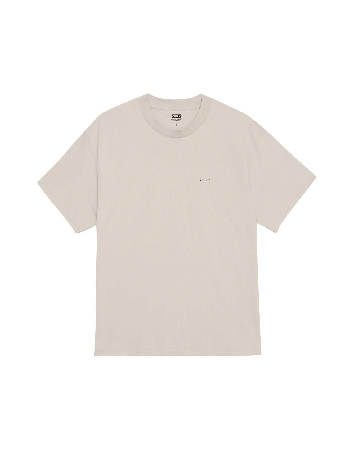 OBEY PEACE & JUSTICE STATUE T-SHIRT SILVER GREY