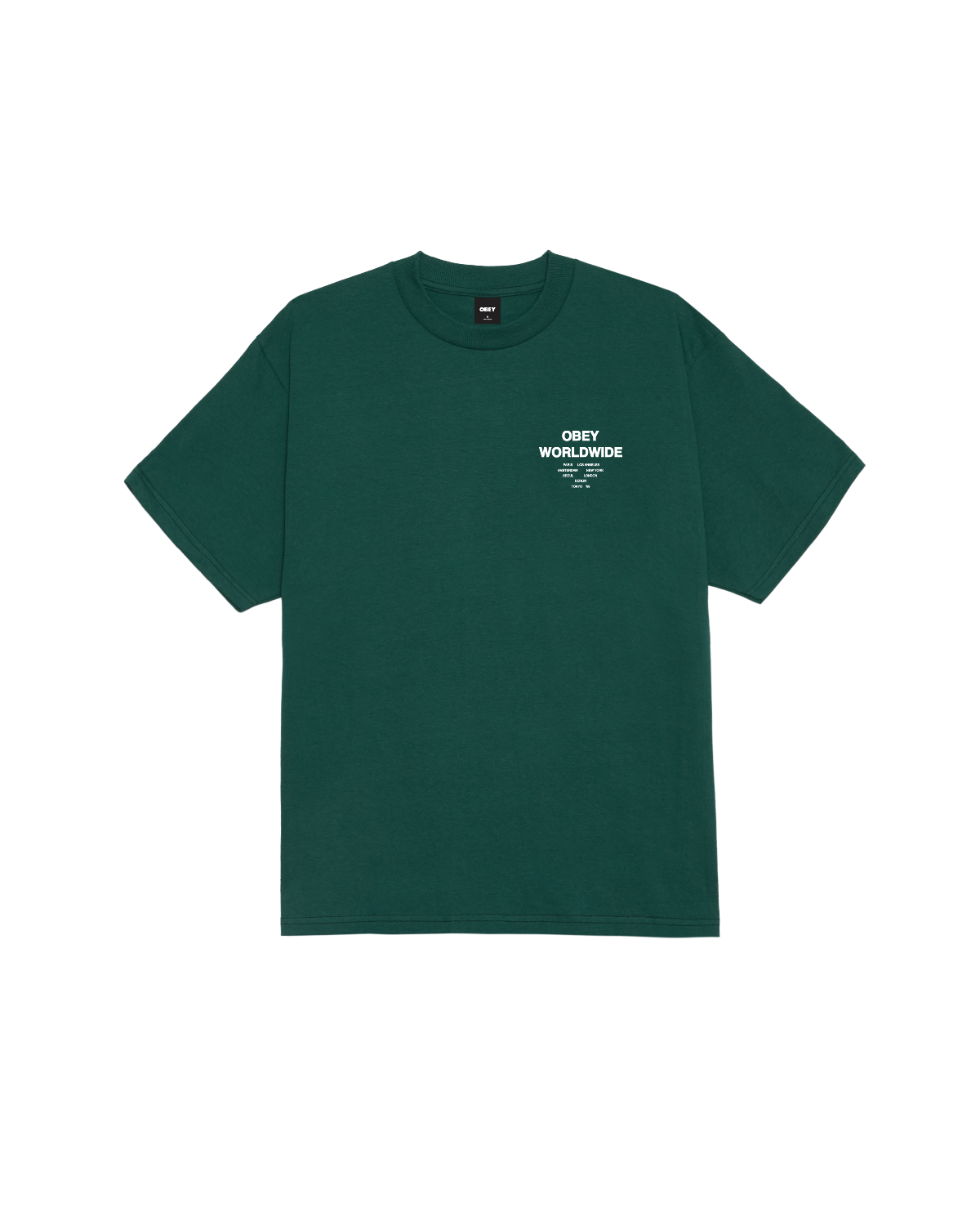 OBEY ANGELS ABOVE CLASSIC T-SHIRT RAINFOREST