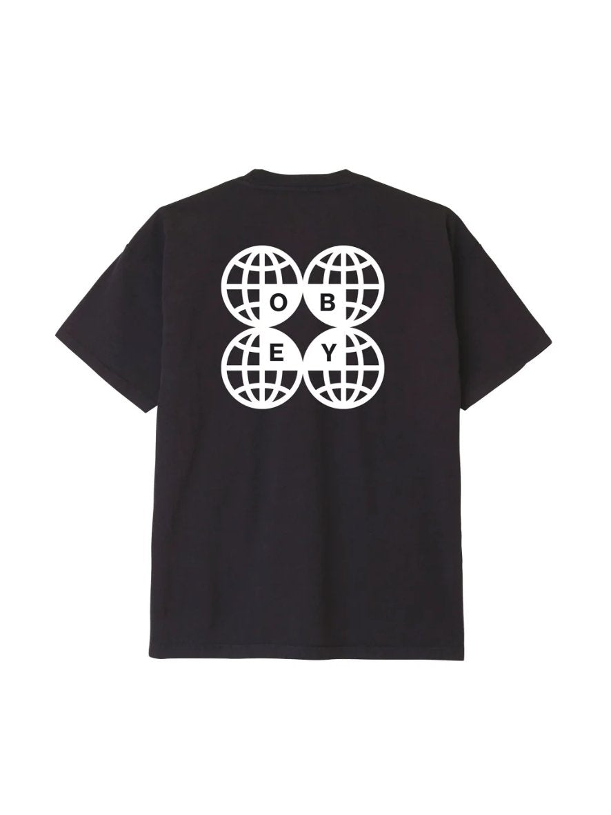 OBEY AROUND THE WORLD T-SHIRT OFF BLACK