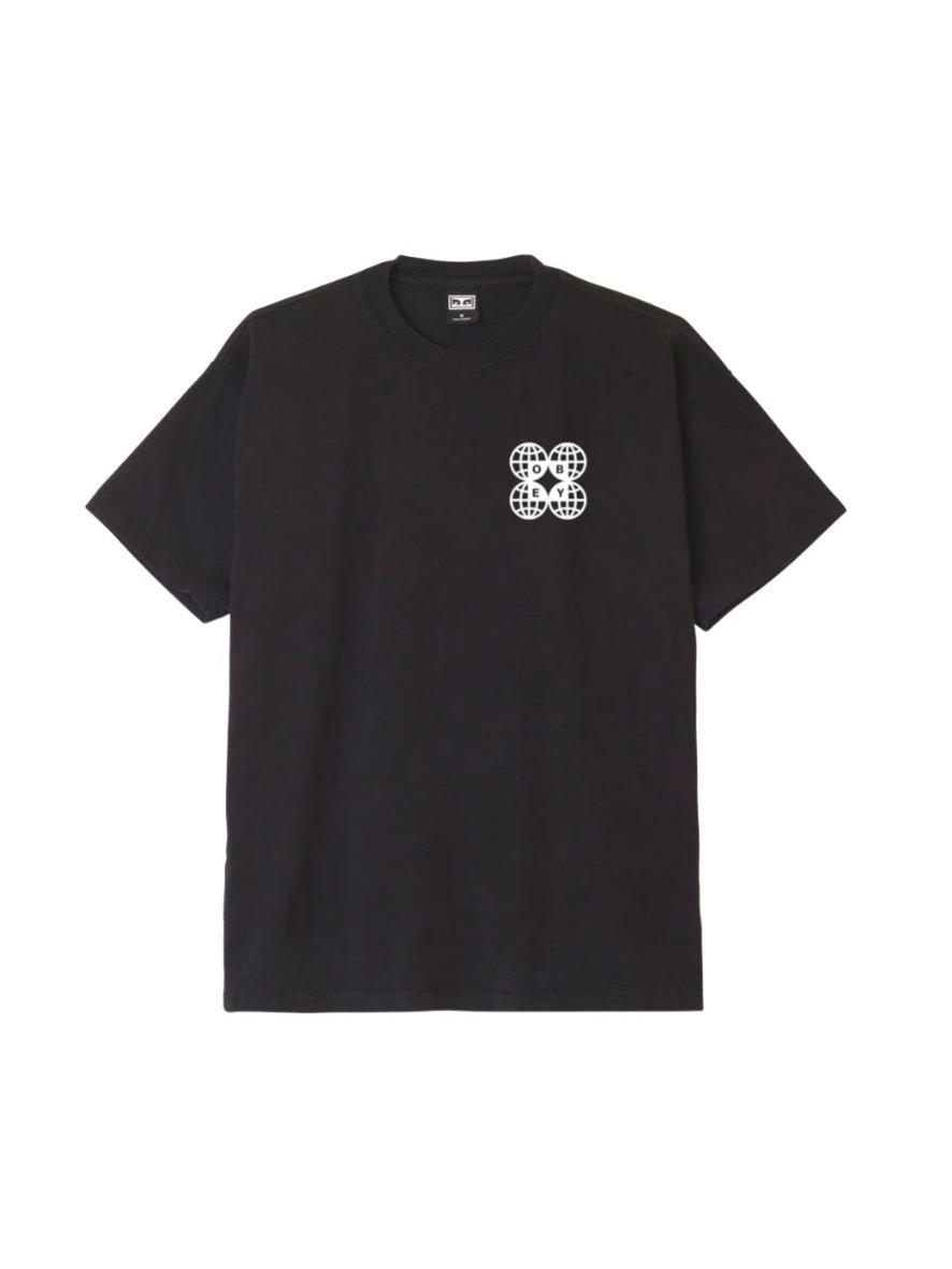 OBEY AROUND THE WORLD T-SHIRT OFF BLACK