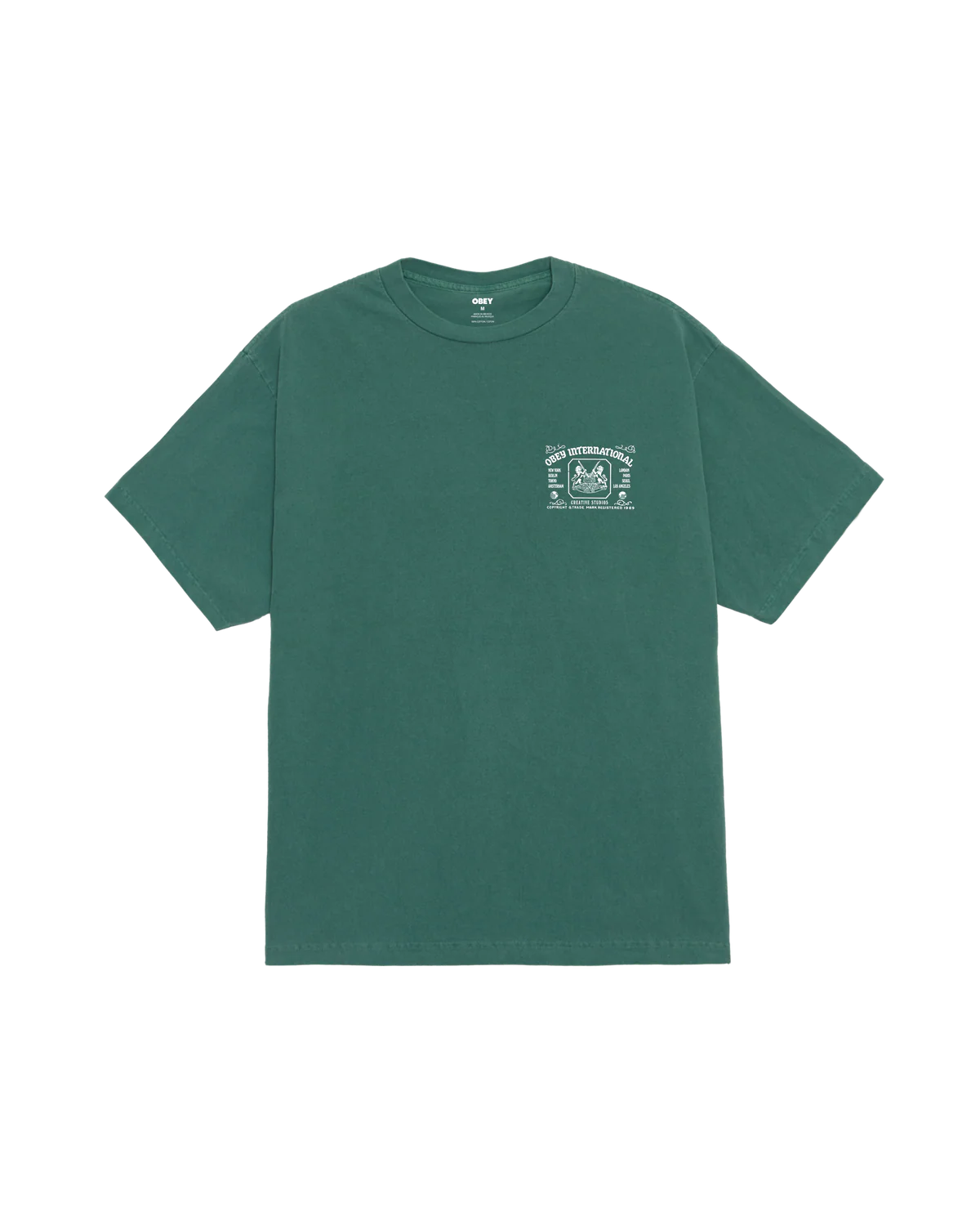 OBEY CREATIVE STUDIOS HEAVYWEIGHT T-SHIRT RAINFOREST