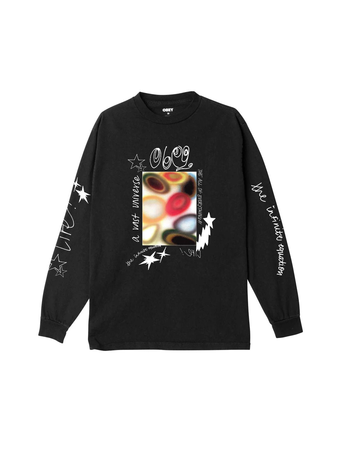 OBEY VAST UNIVERSE LONG SLEEVE T-SHIRT DUSTY BLACK
