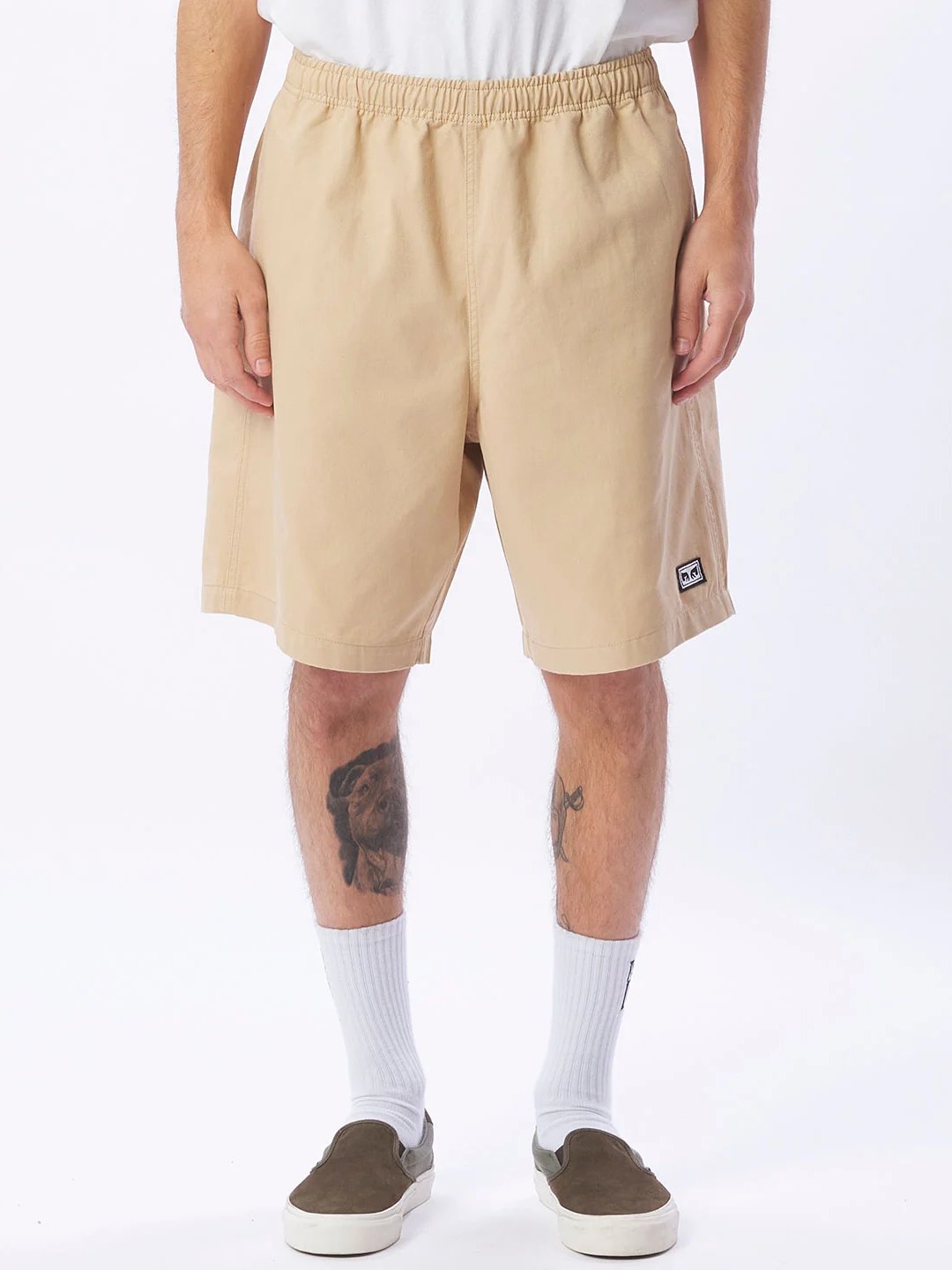 OBEY EASY RELAXED TWILL SHORT IRISH CREAM