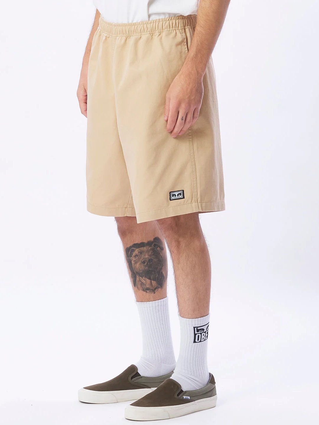 OBEY EASY RELAXED TWILL SHORT IRISH CREAM