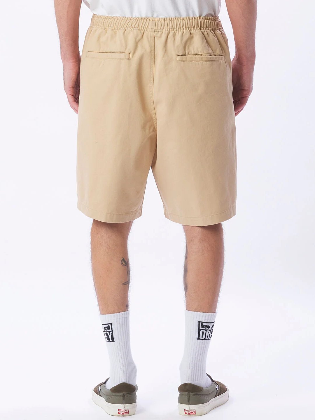 OBEY EASY RELAXED TWILL SHORT IRISH CREAM
