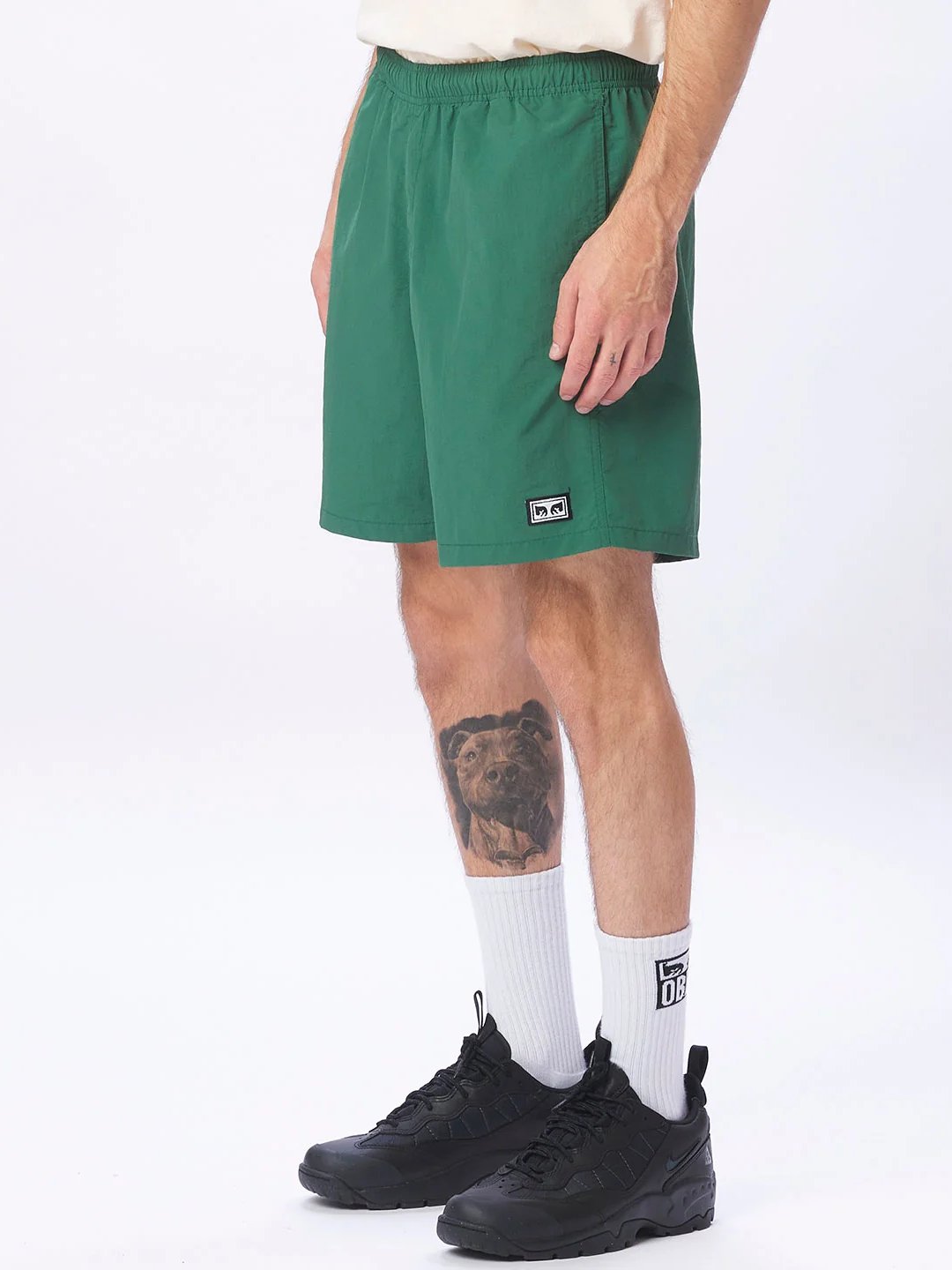 OBEY EASY EYES NYLON SHORT PALM LEAF