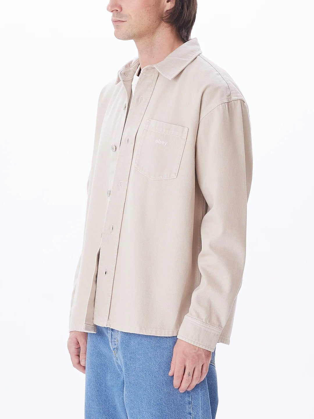 OBEY MAGNOLIA SHIRT CLAY SIDE