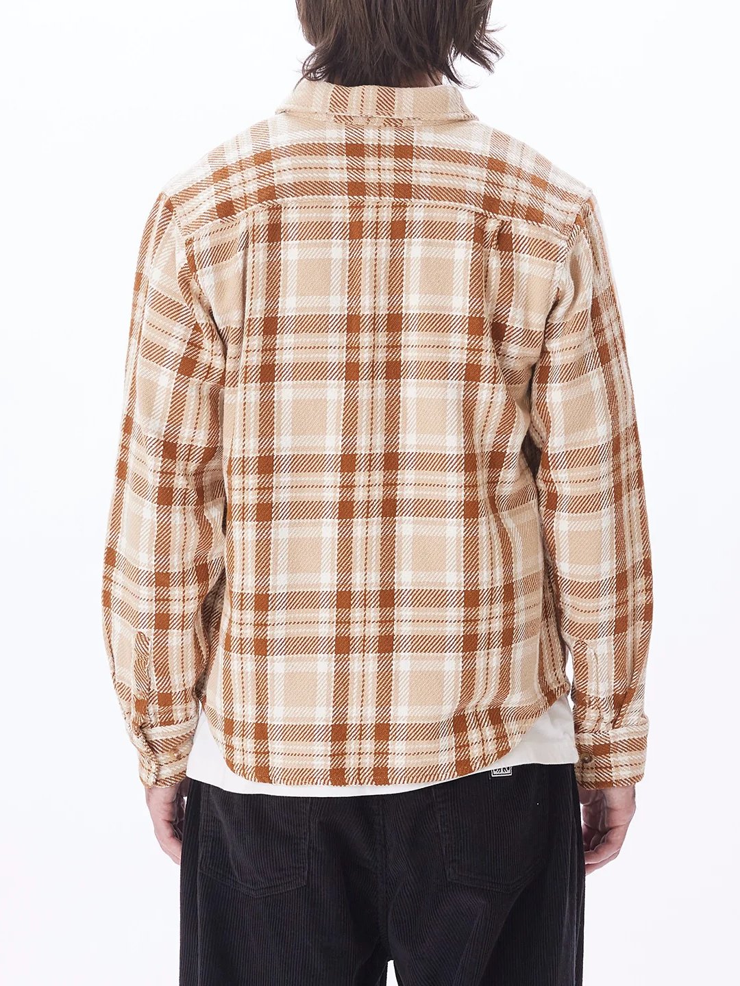 OBEY FRED WOVEN SHIRT IRISH CREAM MULTI BACK