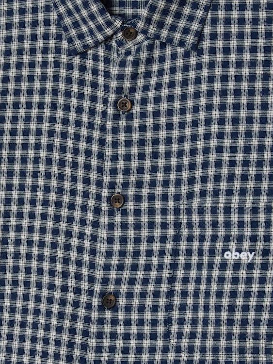 OBEY BIGWIG ANDY WOVEN SHIRT ACADEMY NAVY MULTI