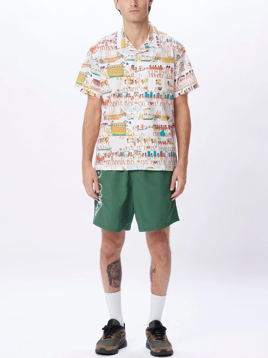 OBEY HEIRO SHORT SLEEVE WOVEN WHITE MULTI