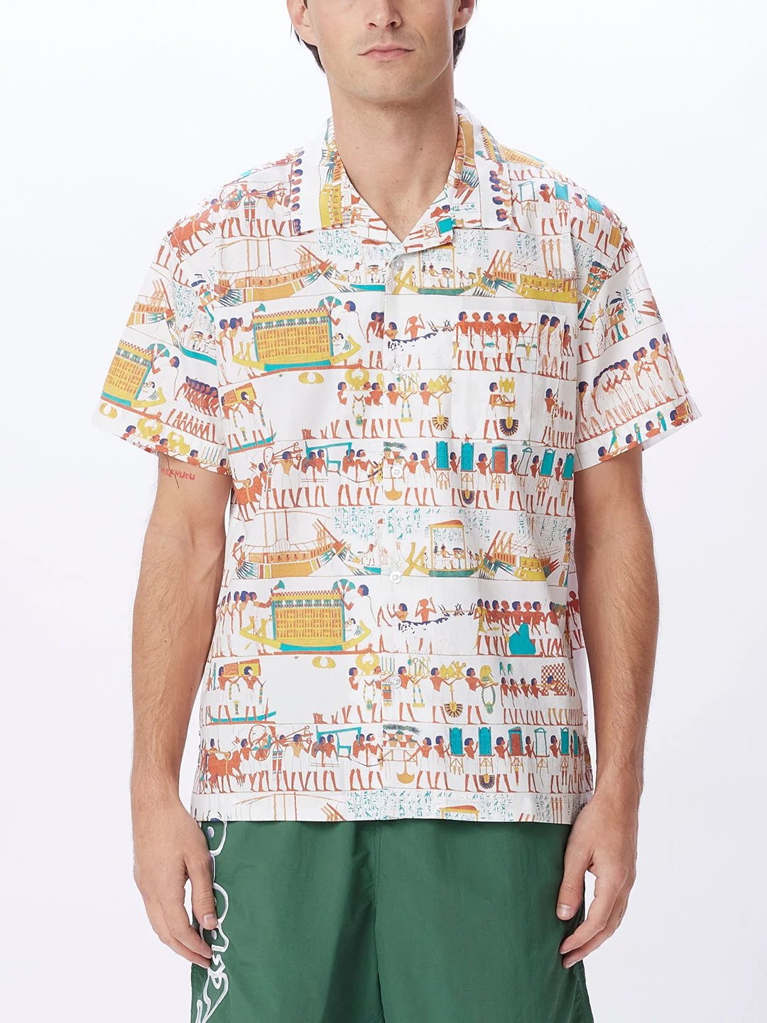 OBEY HEIRO SHORT SLEEVE WOVEN WHITE MULTI