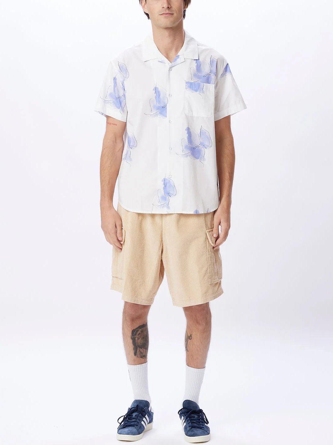 OBEY BELLS SHORT SLEEVE WOVEN WHITE MULTI
