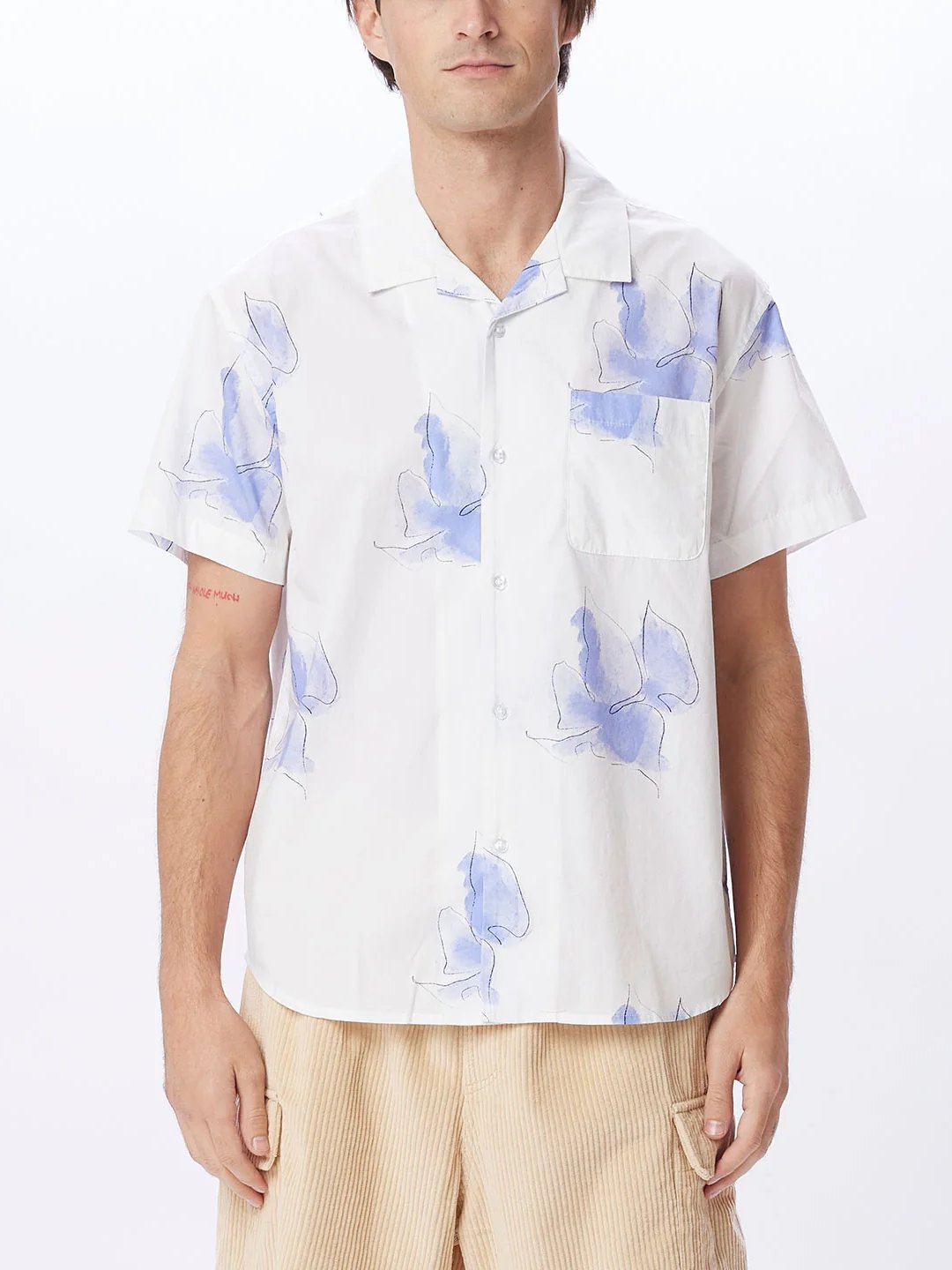 OBEY BELLS SHORT SLEEVE WOVEN WHITE MULTI