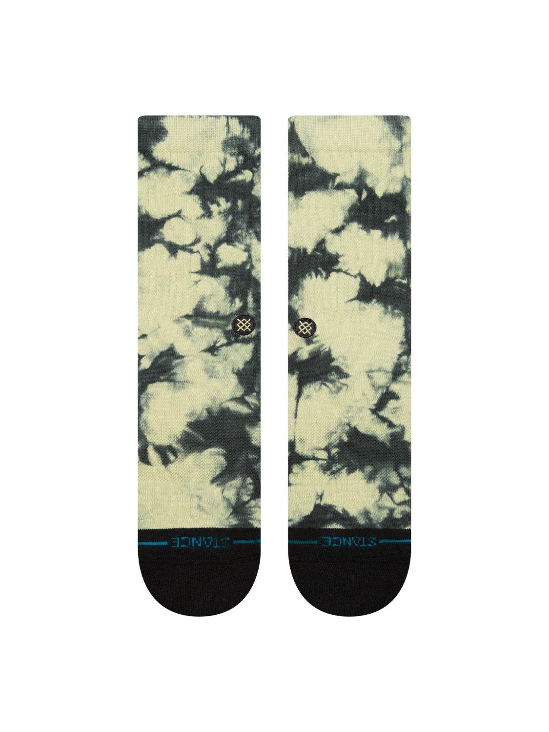 STANCE WELL WORN CREW SOCKS GREEN BLACK