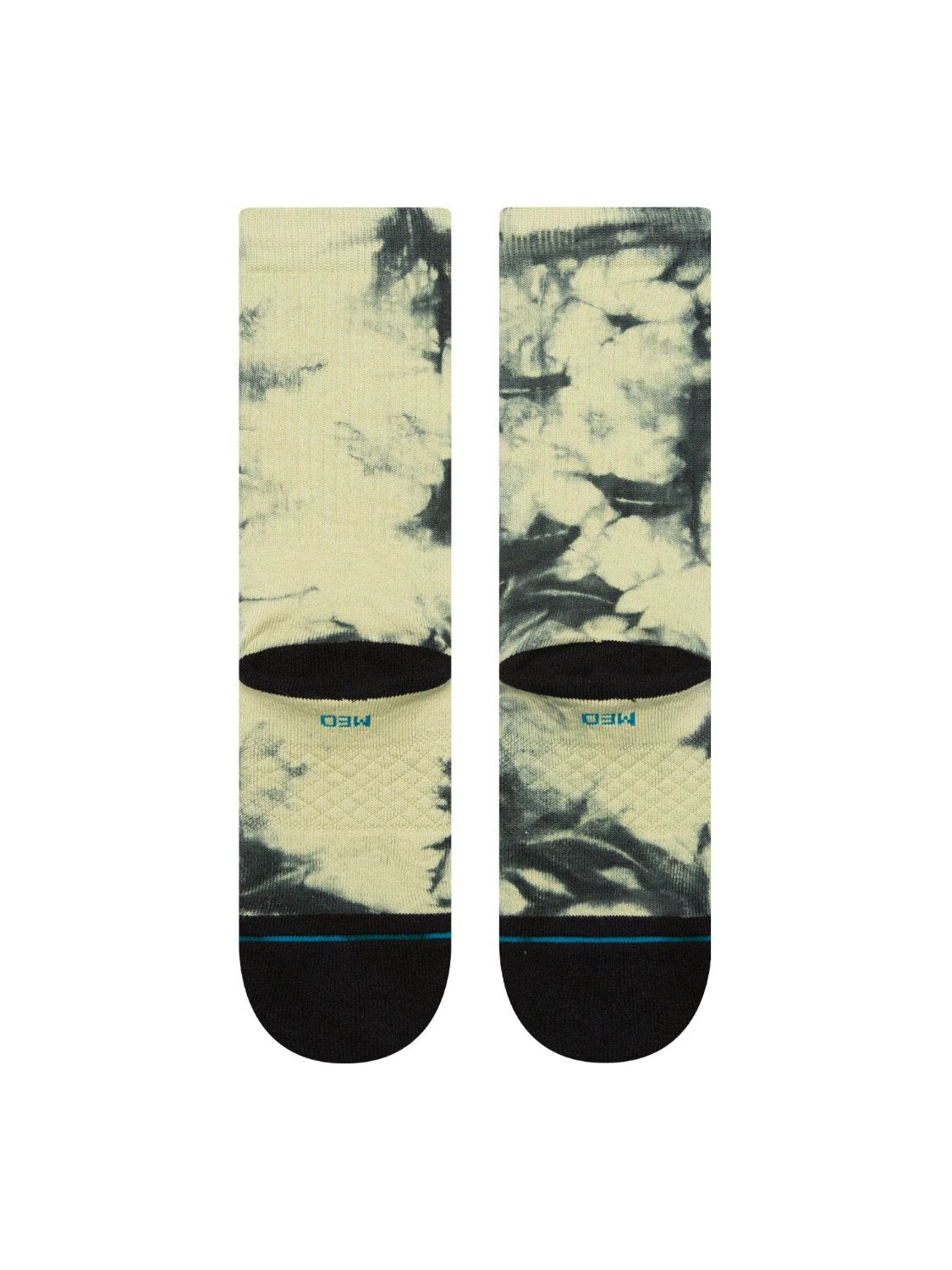 STANCE WELL WORN CREW SOCKS GREEN BLACK