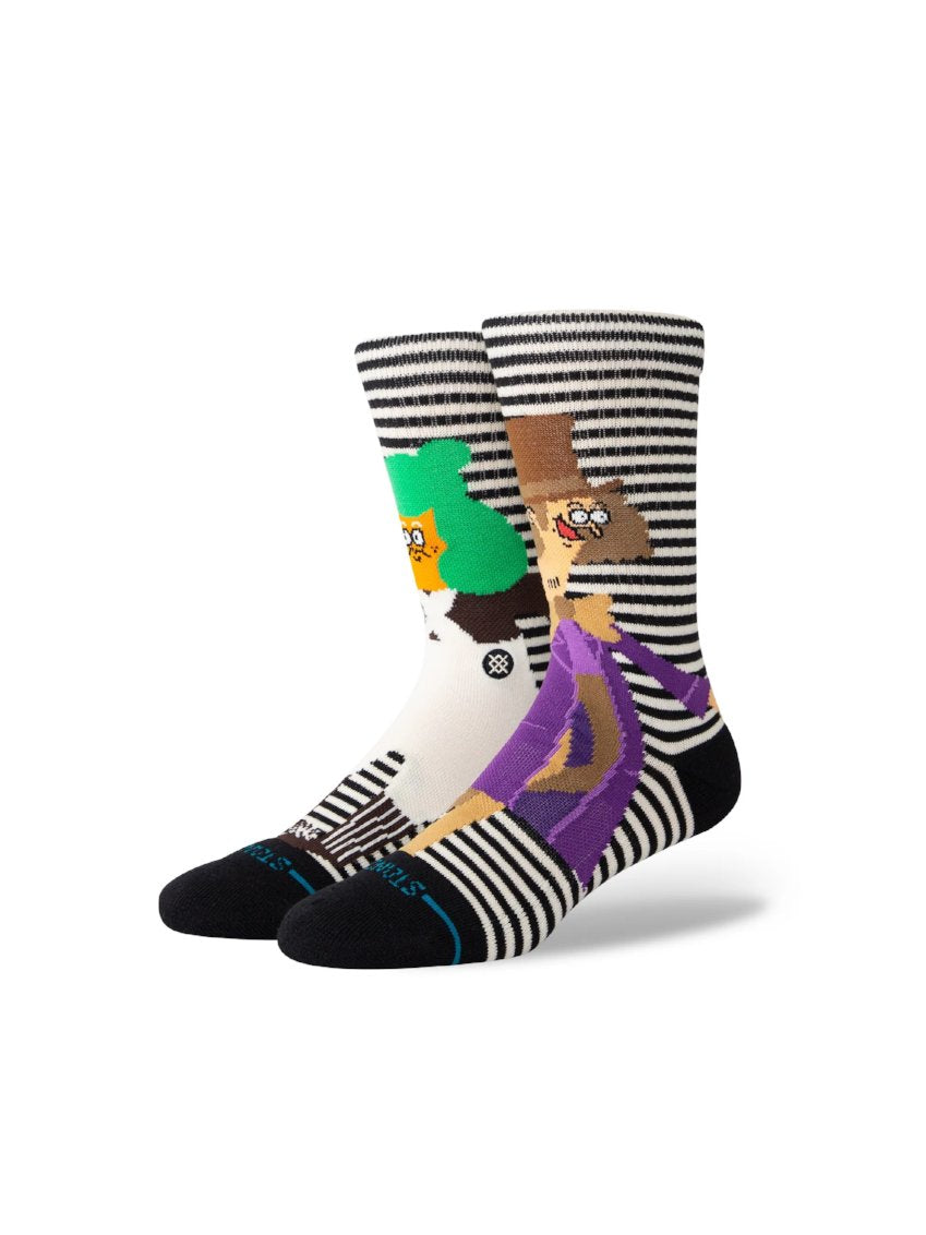 STANCE OOMPA LOOMPA CREW SOCKS BLACK/WHITE