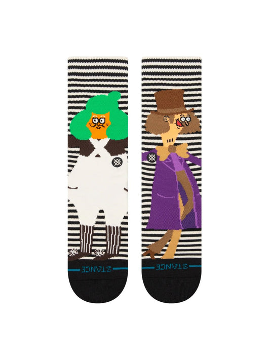 STANCE OOMPA LOOMPA CREW SOCKS BLACK/WHITE