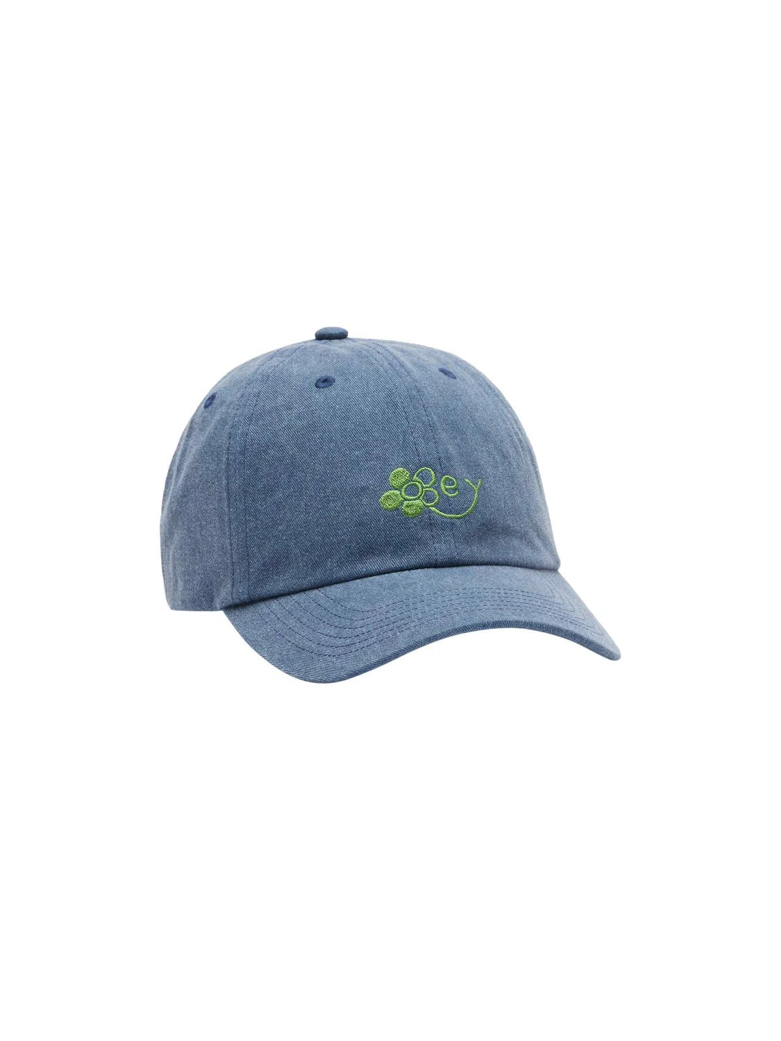 OBEY WASHED TWILL FLOWER STRAPBACK WASHED NAVY