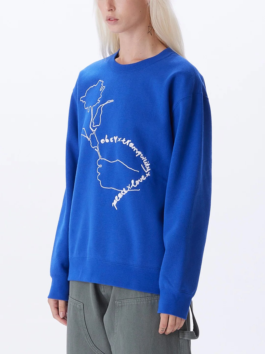OBEY AUBREY CREW SURF BLUE