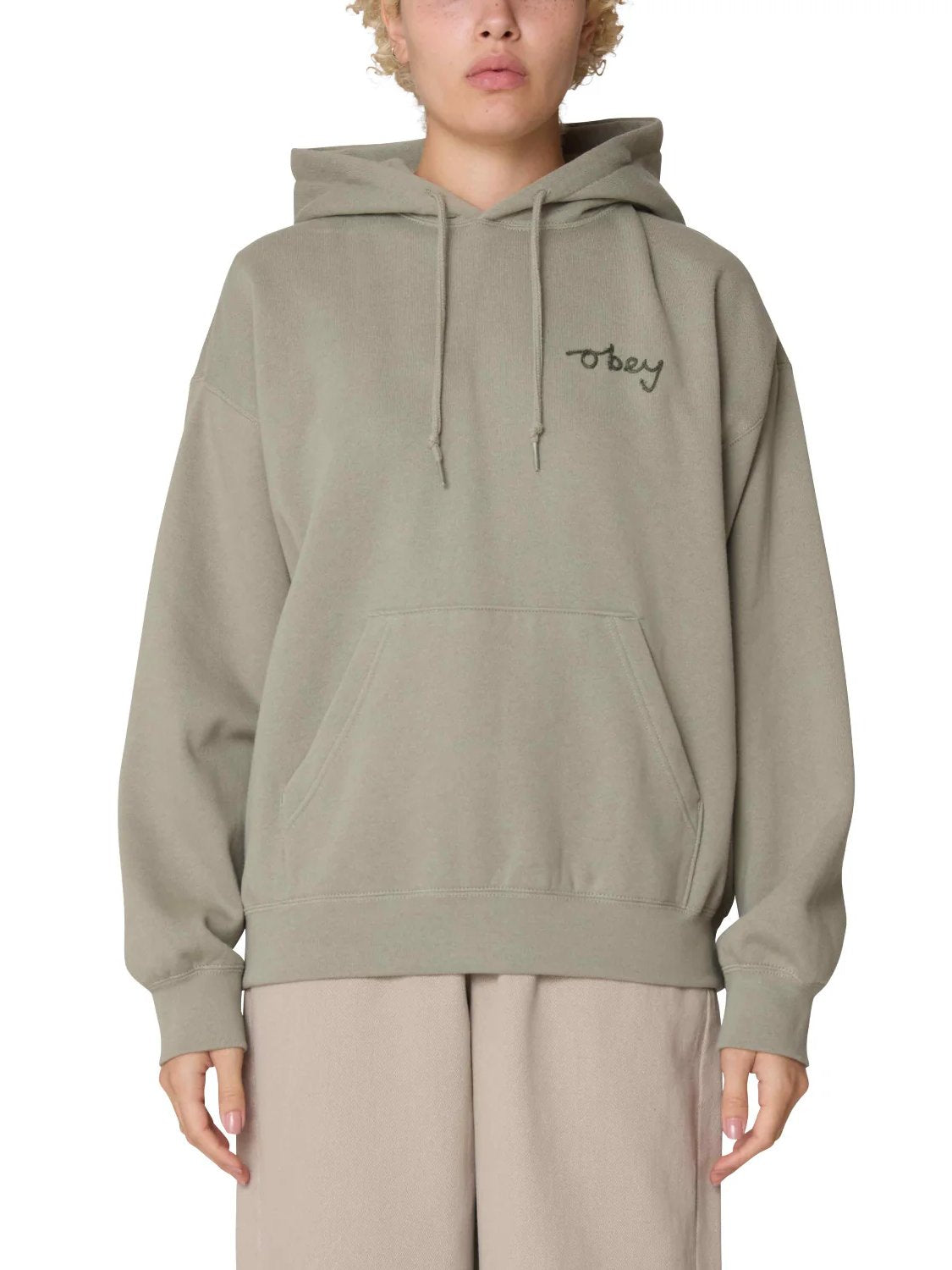 OBEY CHAINSTITCH BAGGY RELAXED HOOD SHADOW