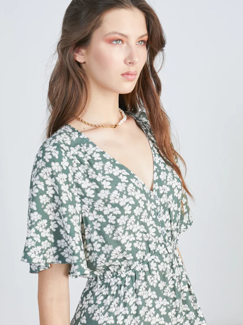24COLOURS EVA DRESS GREEN