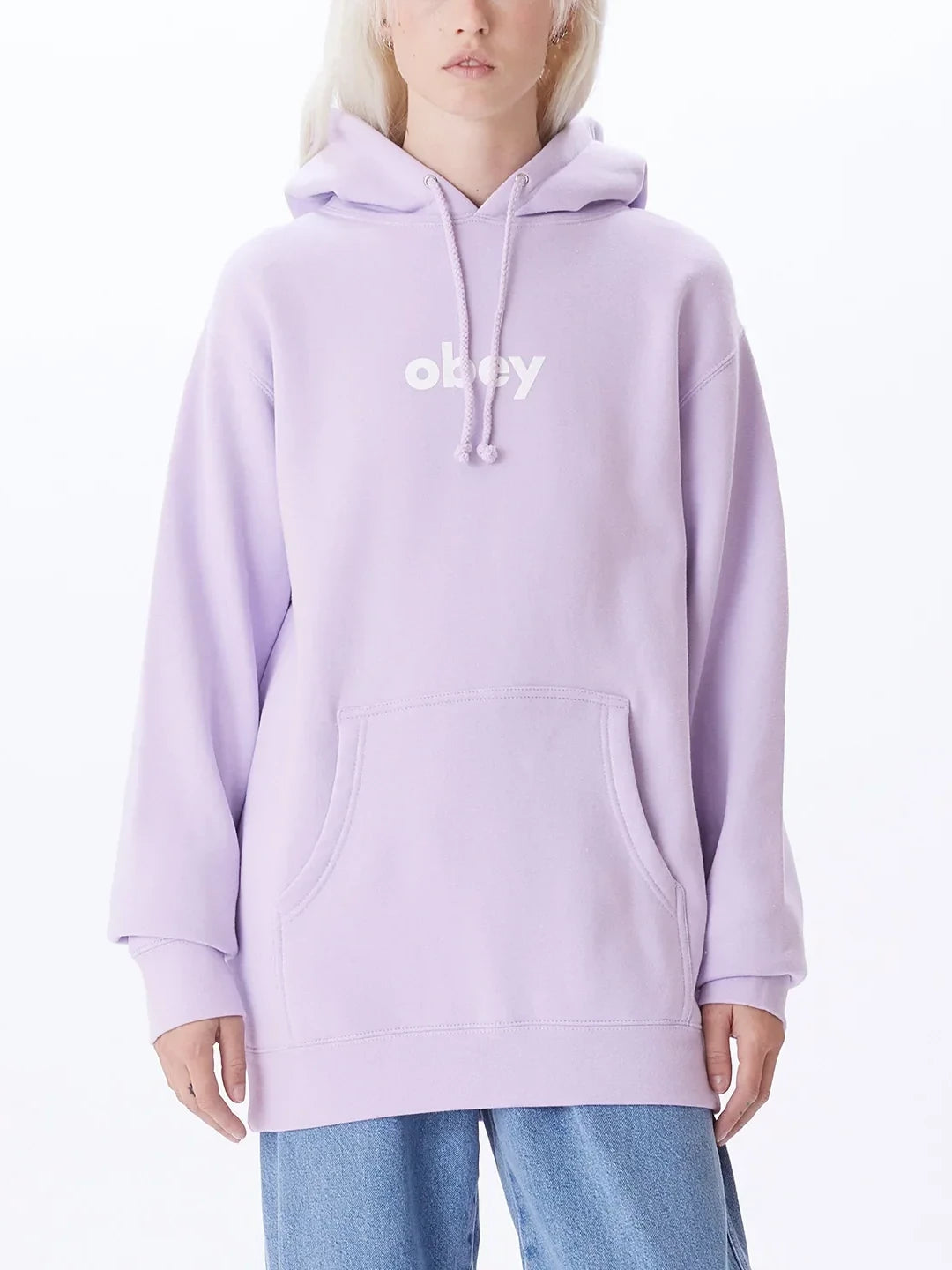 OBEY LOWER CASE II PULLOVER HOODIE LAVENDER